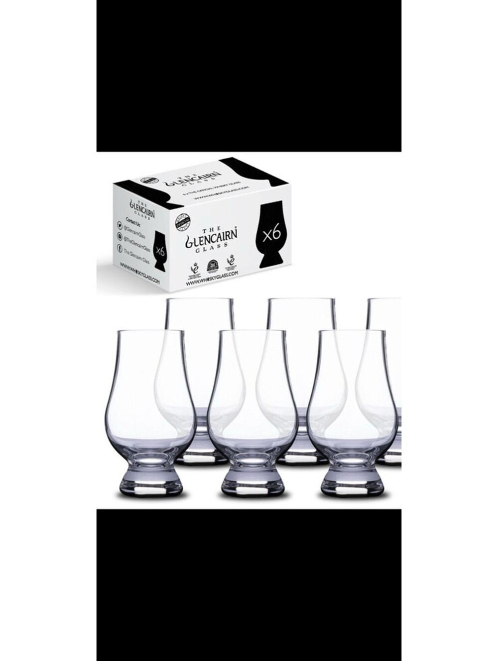 Glencairn Crystal Whiskey Glass -Branded - Set Of 6- NEW (Opened box) 🔥